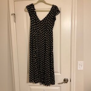 Urban Outfitters Floral Black and Cream Dress Size XS